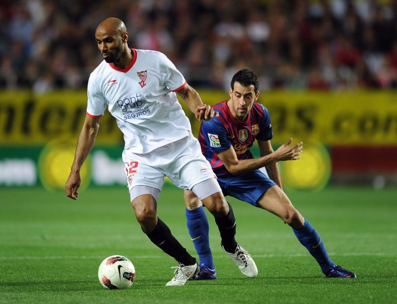 Kanout&eacute; playing for Sevilla in La Liga