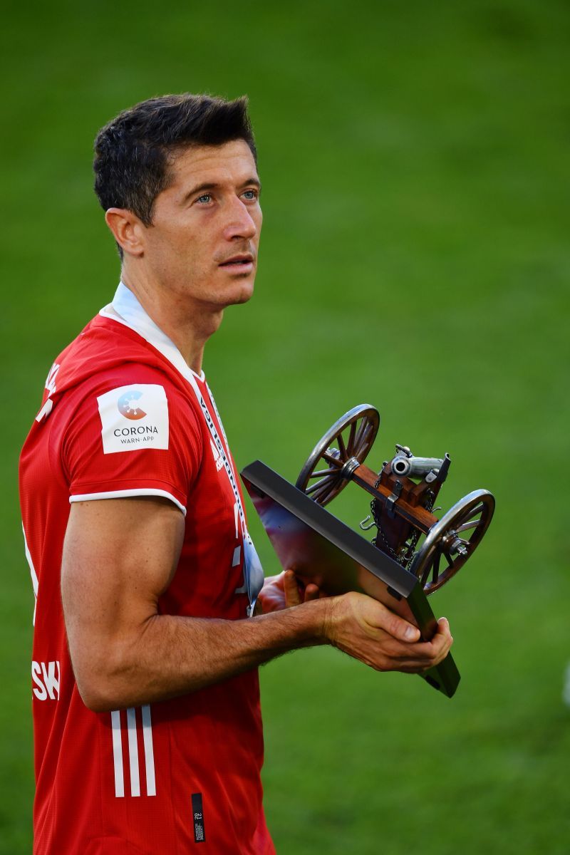 Lewandowski won his third consecutive Bundesliga Golden Boot and his fifth overall. 