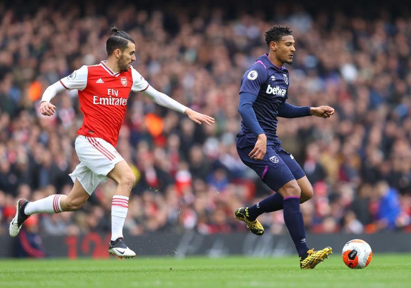 Ceballos playing for the gunners in the Premier League