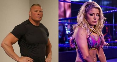 Brock Lesnar and Alexa Bliss.