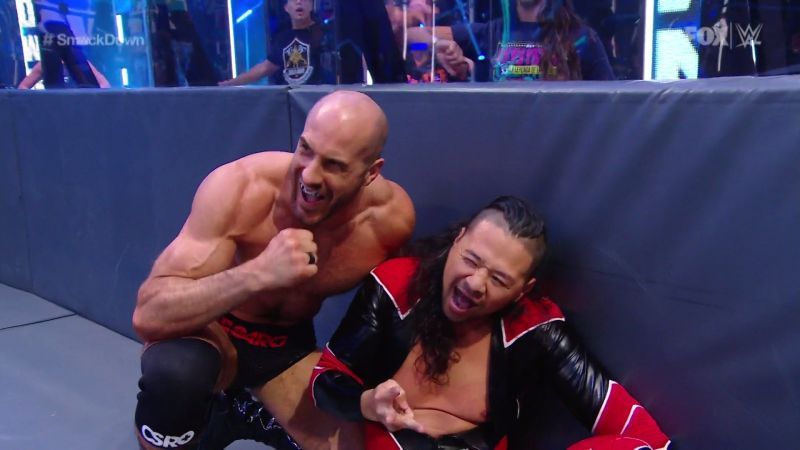 A very short match saw Nakamura and Cesaro walk away with the win