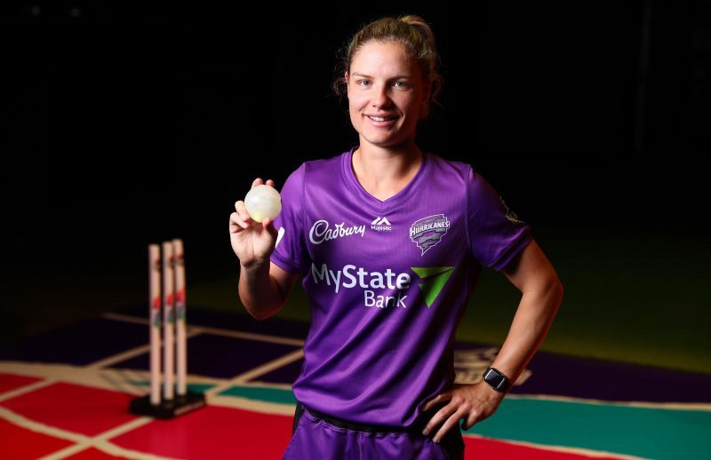 Nicola Carey plays for the Hobart Hurricanes in the WBBL