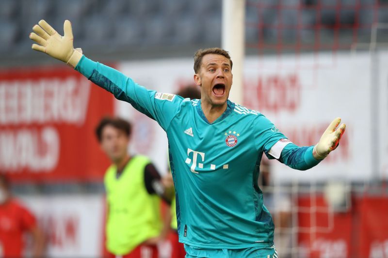 Manuel Neuer in action for Bayern Munich