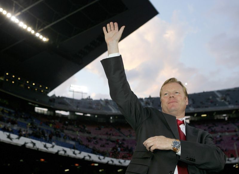 Ronald Koeman at the Nou Camp