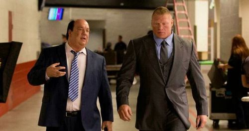 Paul Heyman and Brock Lesnar.