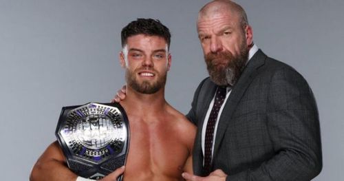 Jordan Devlin and Triple H.