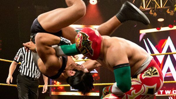 Simon Gotch and Sin Cara in NXT