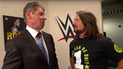 Vince McMahon with AJ Styles