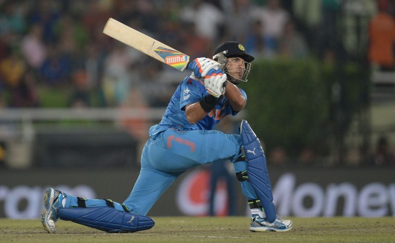 Yuvraj Singh batting against England in the 2007 T20 World Cup