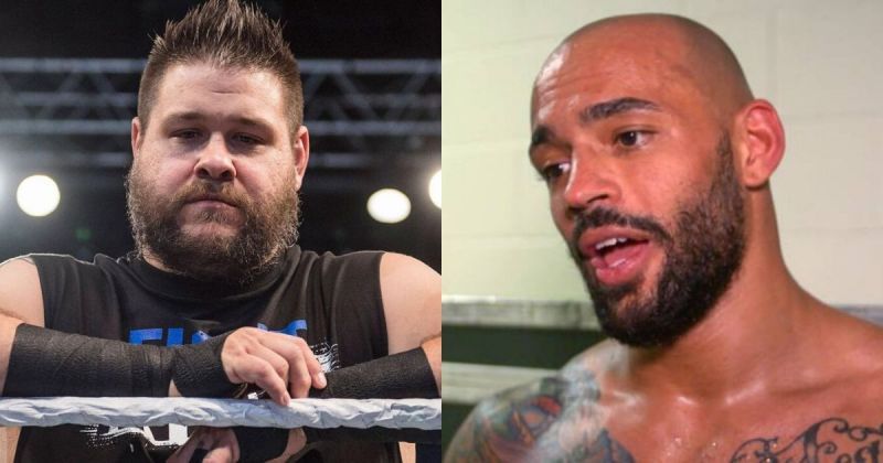 Kevin Owens and Ricochet.