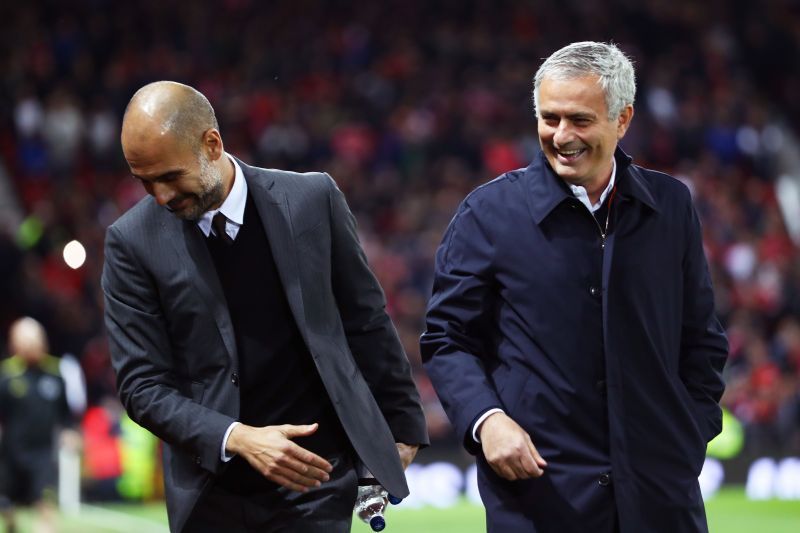 Jose Mourinho and Pep Guardiola went on to become fierce rivals