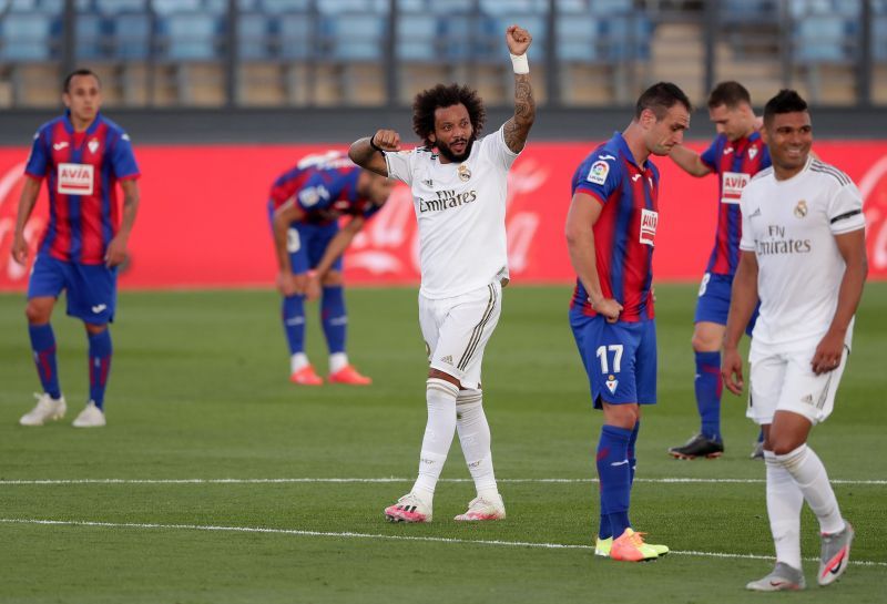 Marcelo scored a goal last night but struggled to keep up in the second half.