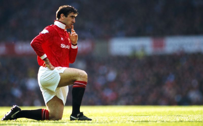 Manchester United&#039;s Eric Cantona was a top striker in the EPL. 