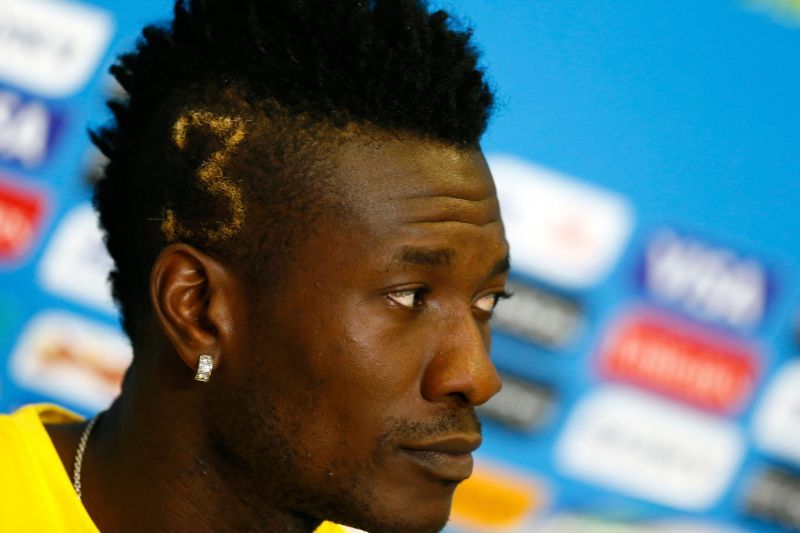 Gyan wore an unorthodox kit number for Ghana - 3!