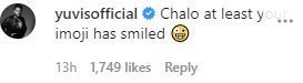  Yuvraj Singh's comment