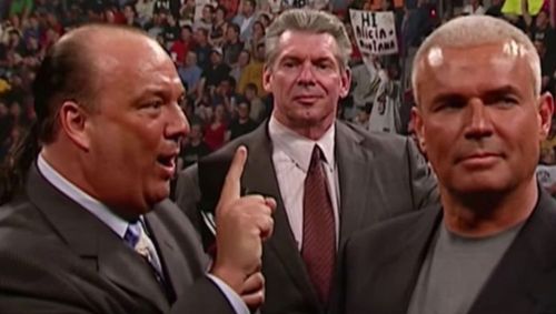 Eric Bischoff, Paul Heyman, and Vince McMahon in WWE