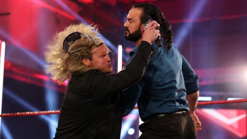 Drew McIntyre with a Glasgow Kiss on Dolph Ziggler on WWE RAW 