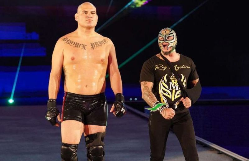 Cain Velasquez made his much-awaited first appearance in WWE with Rey Mysterio