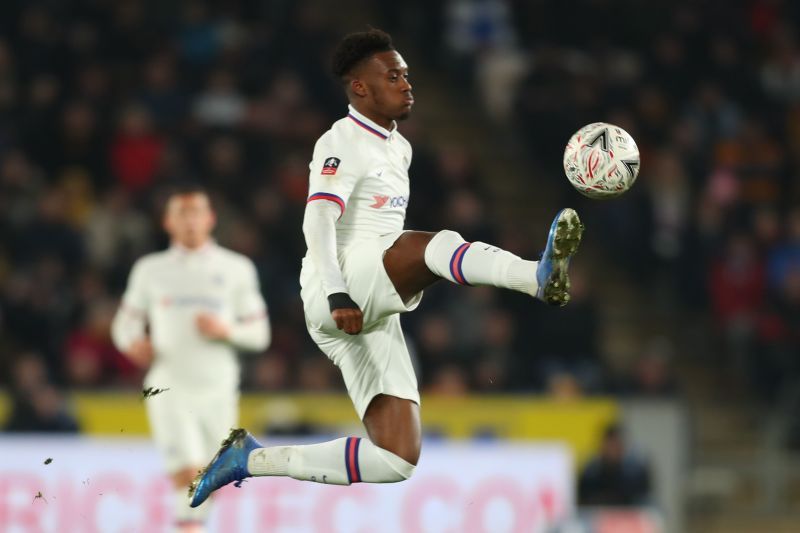 Callum Hudson-Odoi in action for Chelsea