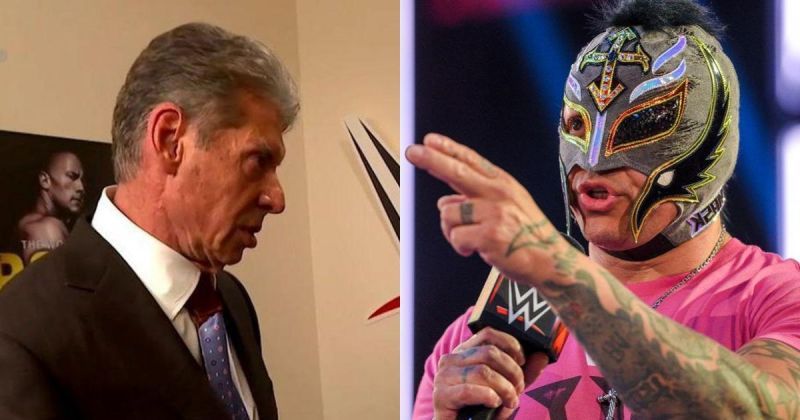 Vince McMahon and Rey Mysterio. 