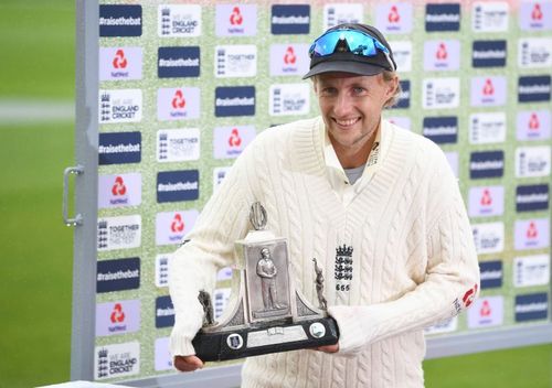 England captain Joe Root with the Wisden Trophy