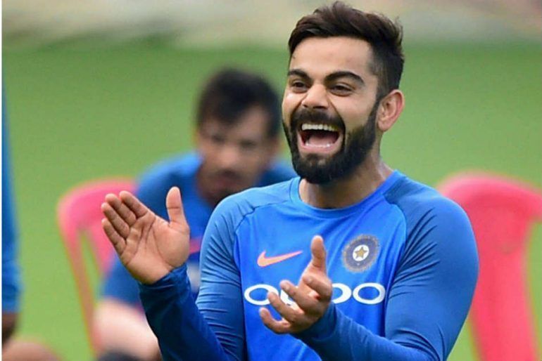 Virat Kohli pictured in a Team India training session