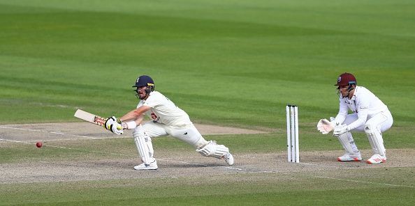 Rory Burns rode his luck to a scratchy 90.