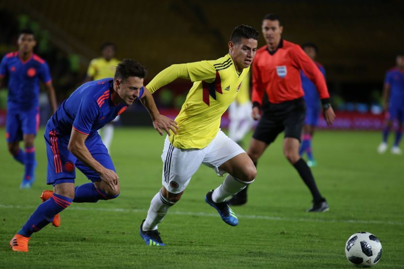 Colombian internationals James Rodriguez Santiago Arias