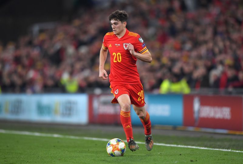 Daniel James in action for Wales