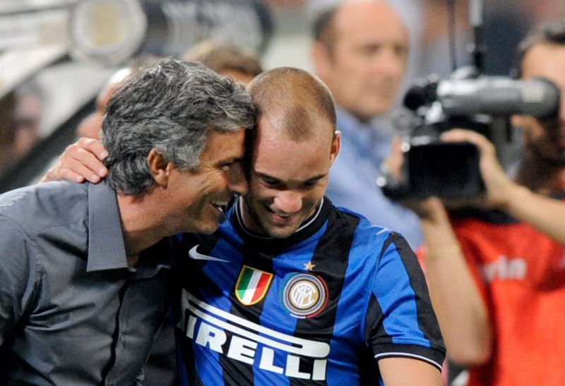 Wesley Sneijder was one of Mourinho&#039;s key men during his period as Inter Milan boss