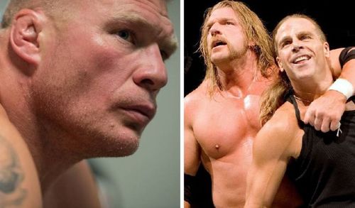 Brock Lesnar has mostly been a lone wolf in WWE, unlike Triple H and Michaels, who are best friends.