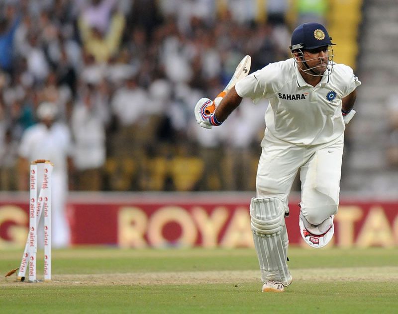 England skipper Alastair Cook runs out his Indian counterpart MS Dhoni