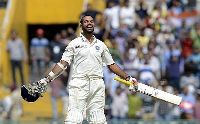 Shikhar Dhawan has the 4th fastest Test century by an Indian batsman