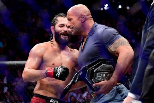 Jorge Masvidal with The Rock