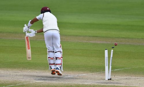 West Indies' lynchpin Shai Hope bites the dust.