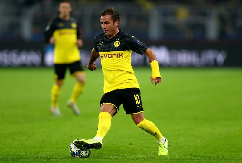Mario Gotze in action for Borussia Dortmund