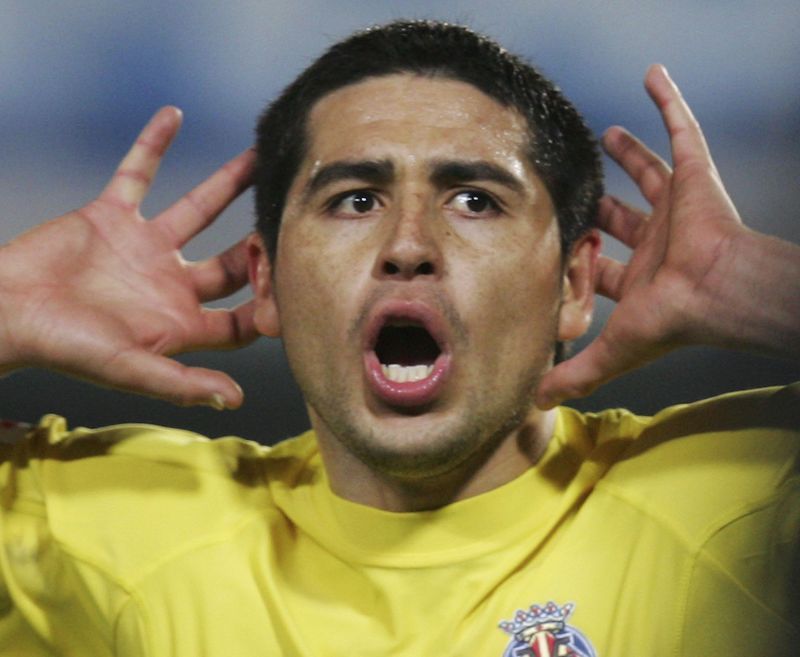 Argentina's Juan Roman Riquelme is the perfect exponent of the enganche.