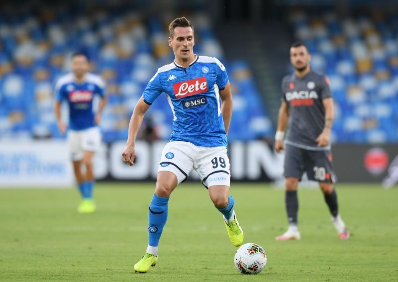 Napoli striker Arkadiusz Milik is ineligible to play against Parma due to suspension.