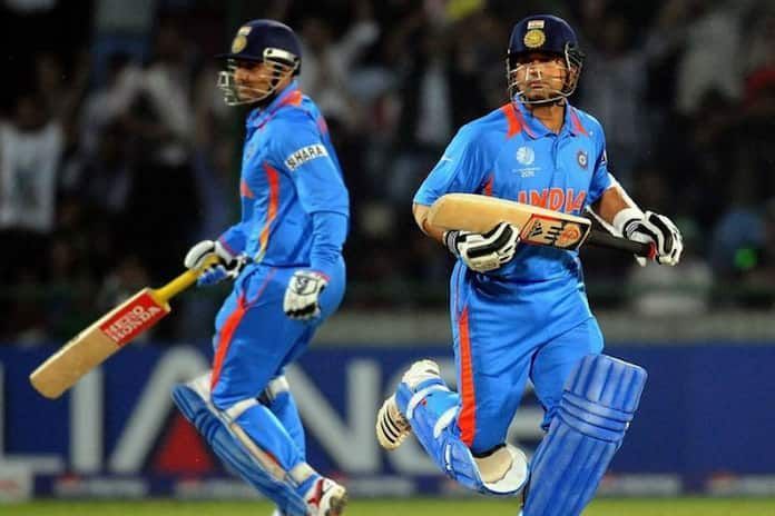 Virender Sehwag and Sachin Tendulkar opened for India in the 2011 World Cup