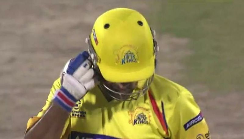 MS Dhoni punched himself in the face after an improbable win against KXIP