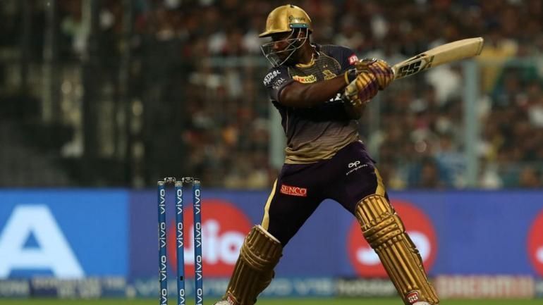 Andre Russell in action for KKR