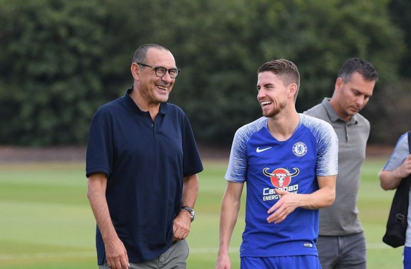 Jorginho has been rumoured to reunite with former EPL manager Sarri