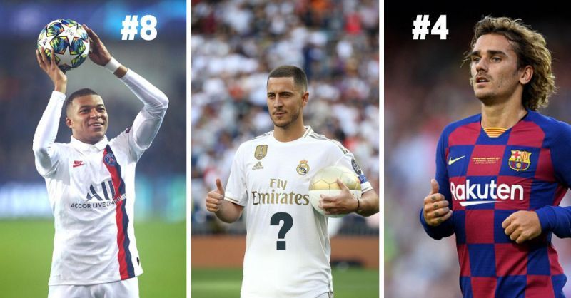 Mbappe, Griezmann, and Hazard are among the highest-paid footballers in the world