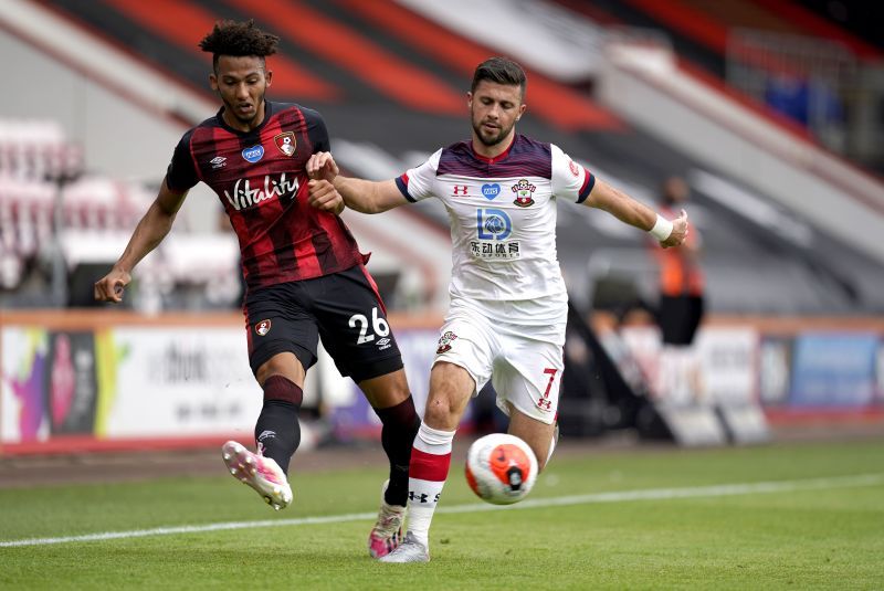 Lloyd Kelly in action against Southampton FC - Premier League