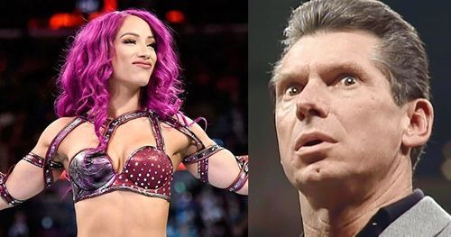 Sasha Banks and Vince McMahon