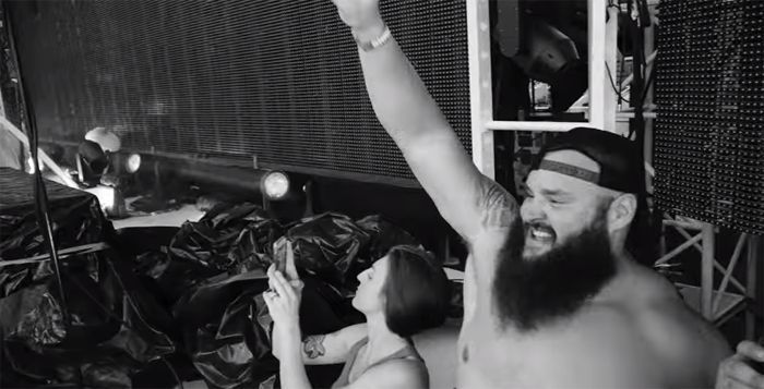 Braun Strowman rocking out at a concert