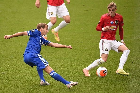 Brandon Williams in action for Manchester United