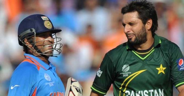 Sachin Tendulkar and Shahid Afridi