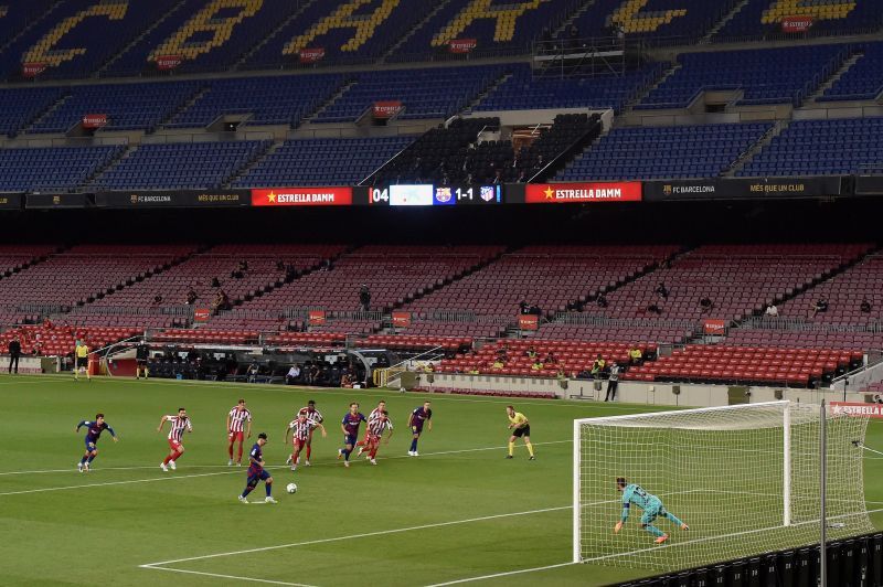 Lionel Messi scored a brilliant penalty against Atletico Madrid