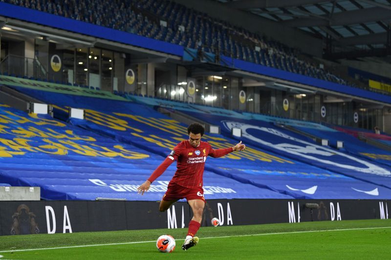 Trent Alexander-Arnold in action for Liverpool